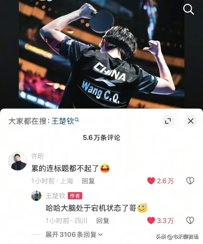 王楚钦首夺世界杯冠军 左手将孤军奋战打破质疑